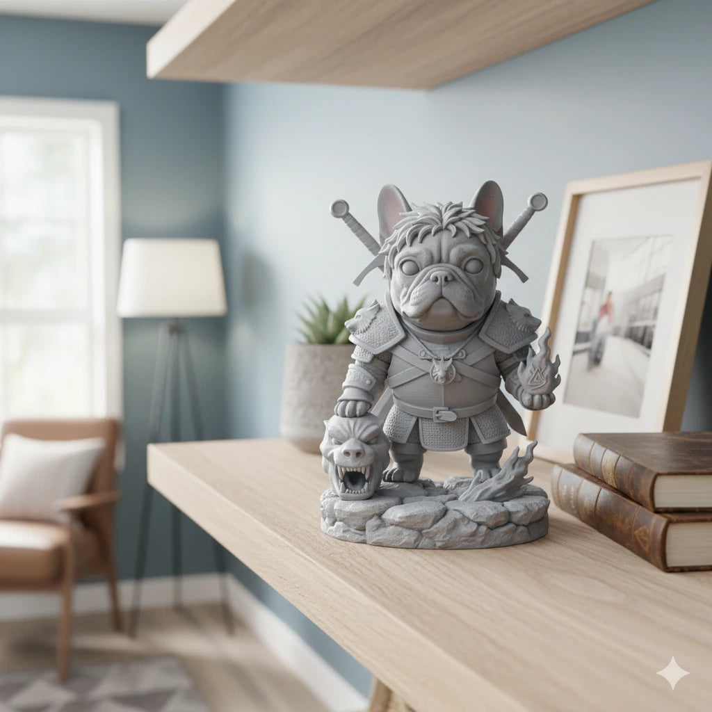 Frenchie inspired by Witcher - Angry Frenchie