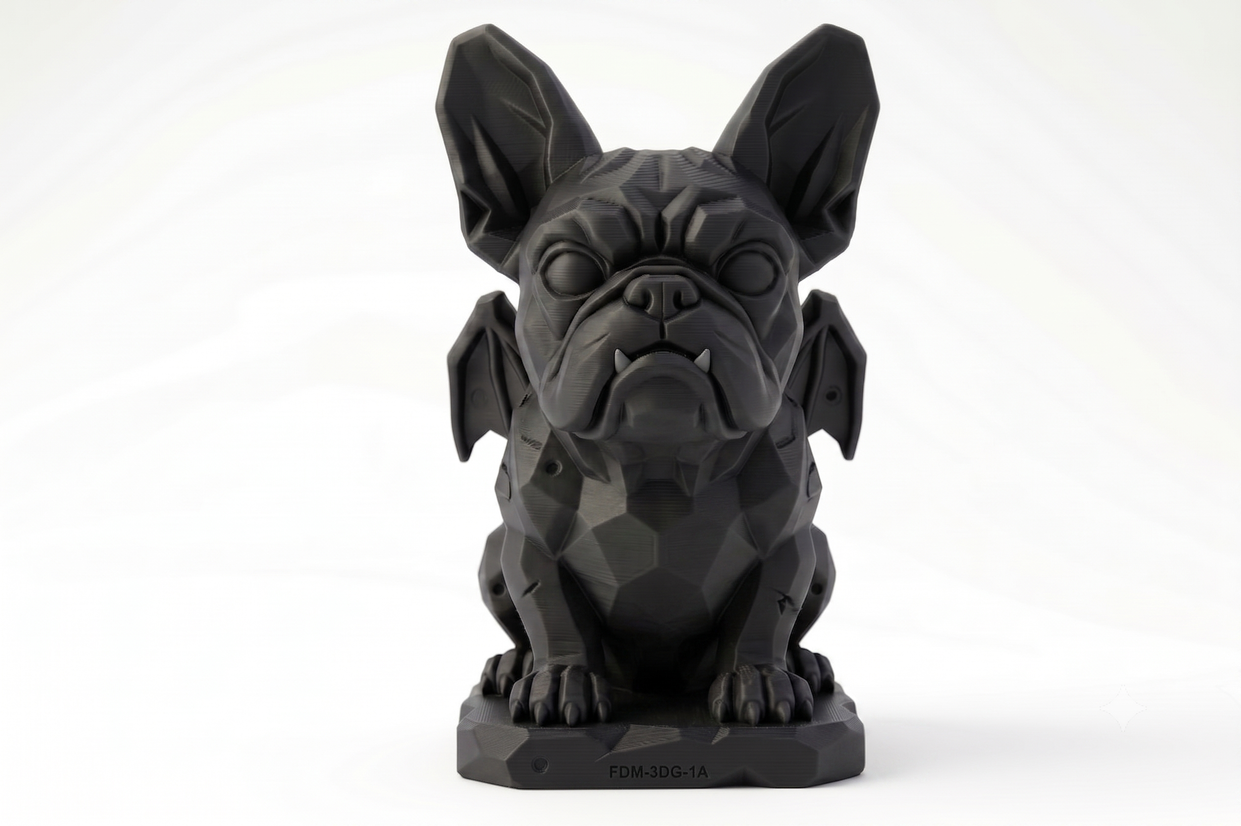 The Gargoyle Frenchie | 20cm 3D Printed French Bulldog | Gothic Winged Gargoyle Collectible Gift UK