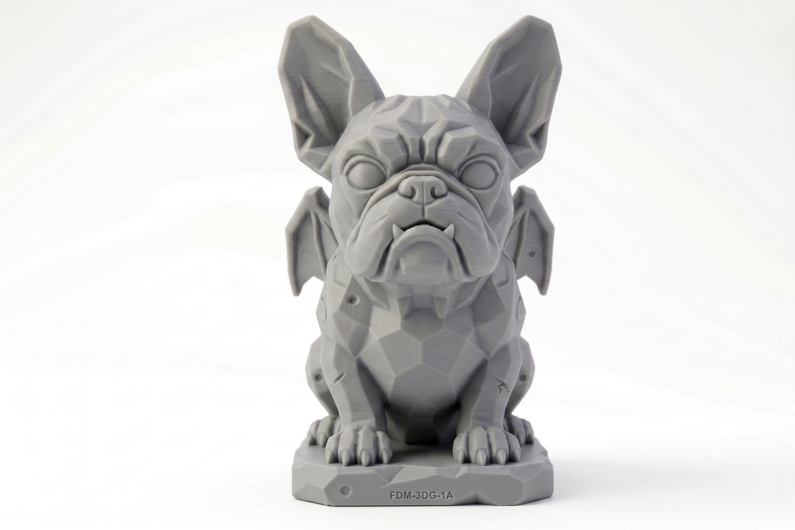 The Gargoyle Frenchie | 20cm 3D Printed French Bulldog | Gothic Winged Gargoyle Collectible Gift UK