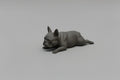 Der "Brotlaib"-Sploot: 3D-gedruckte Französische Bulldoggenfigur