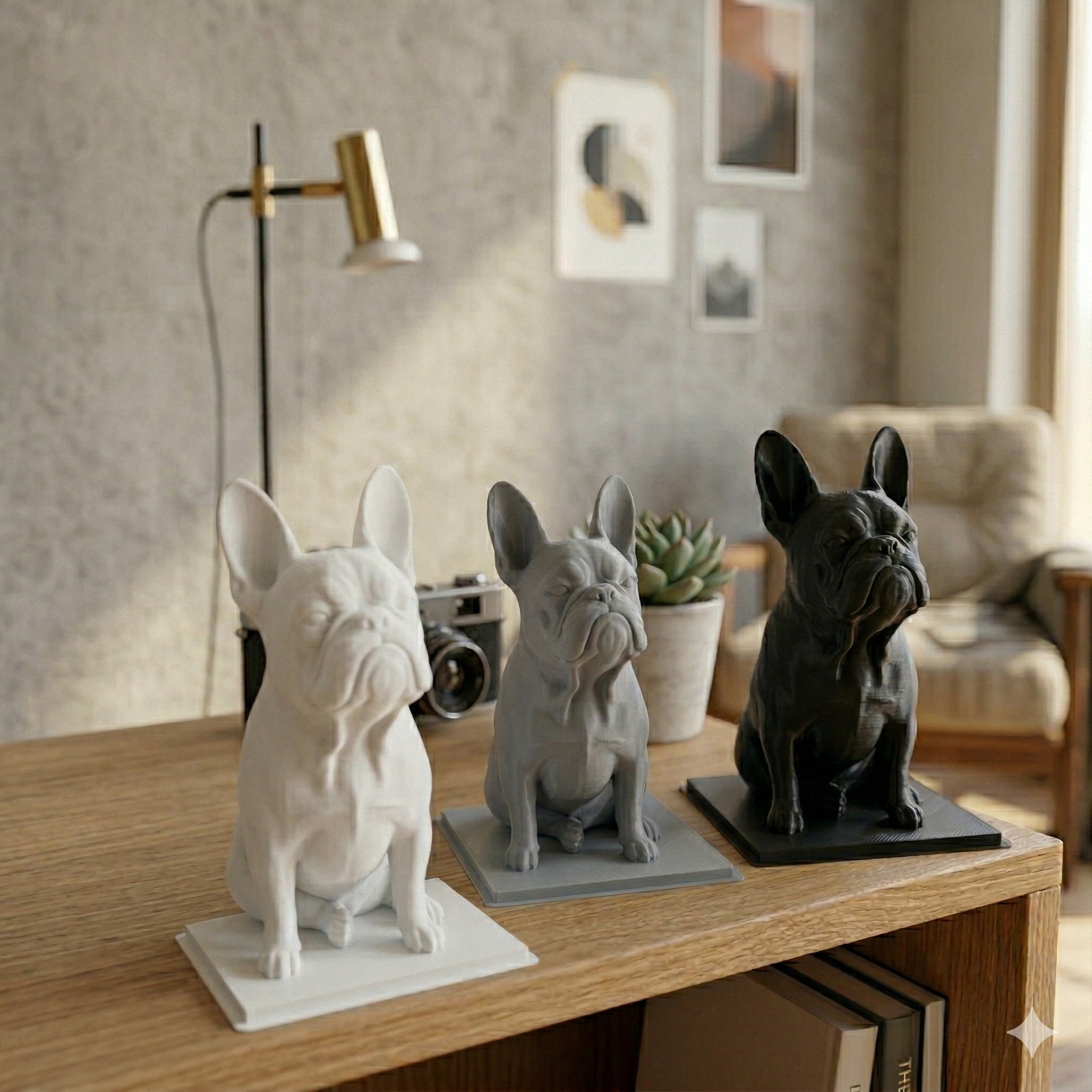The Sitting Frenchie 3D Figurine
