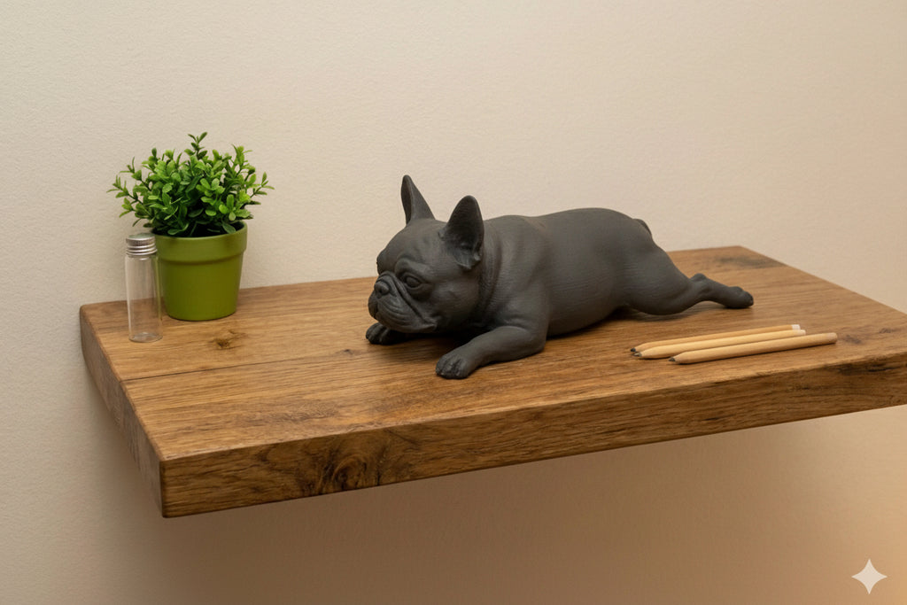 Der "Brotlaib"-Sploot: 3D-gedruckte Französische Bulldoggenfigur