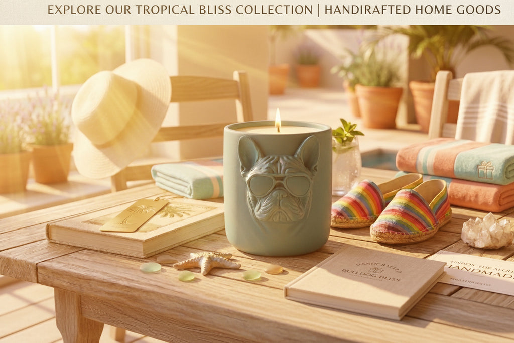 French Bulldog Summer Breeze Candle | Stoneware Vessel