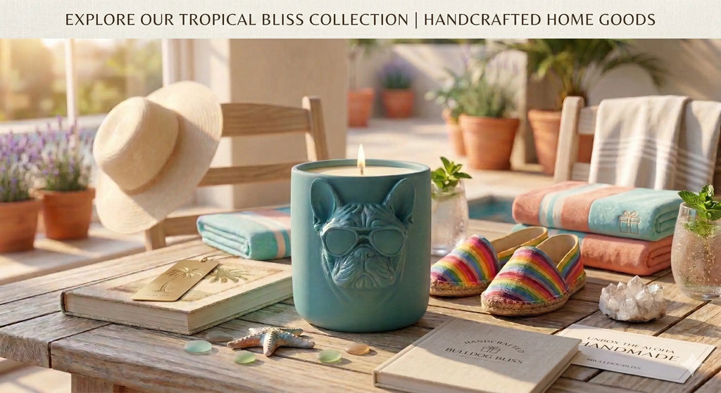 French Bulldog Summer Breeze Candle | Stoneware Vessel