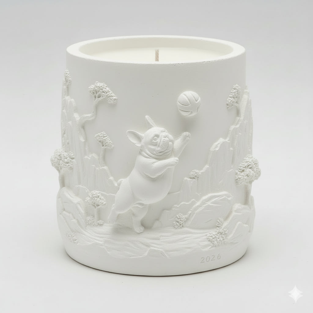 Elegant Frenchie Candle (Rose Rebel)